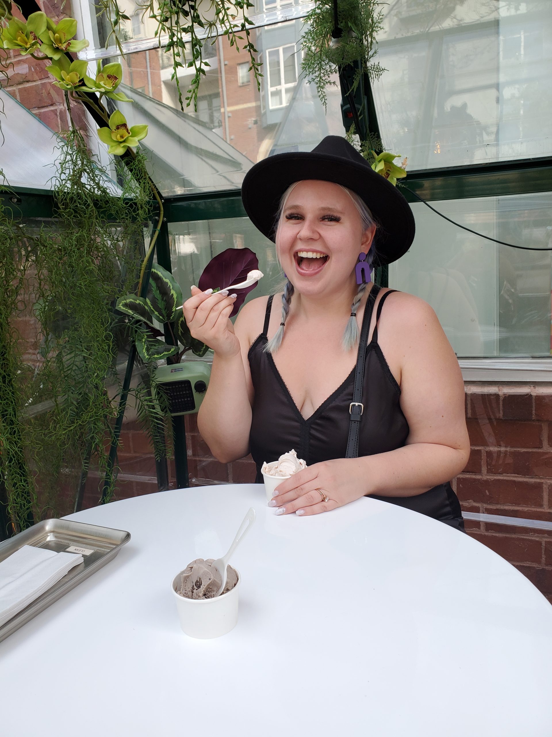 Emma eating ice cream