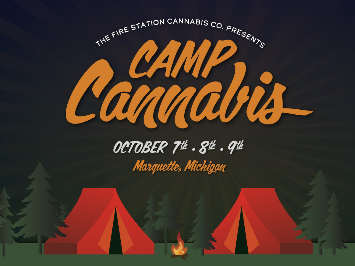 Camp cannabis graphic design for Marquette Michigan