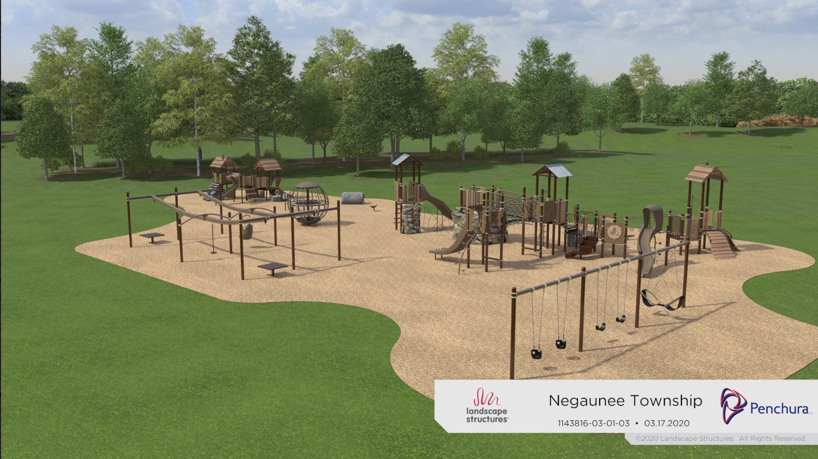 Renderings of new Negaunee Township playground