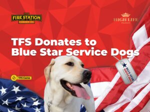 The Fire Station Donates to Blue Star Service Dogs