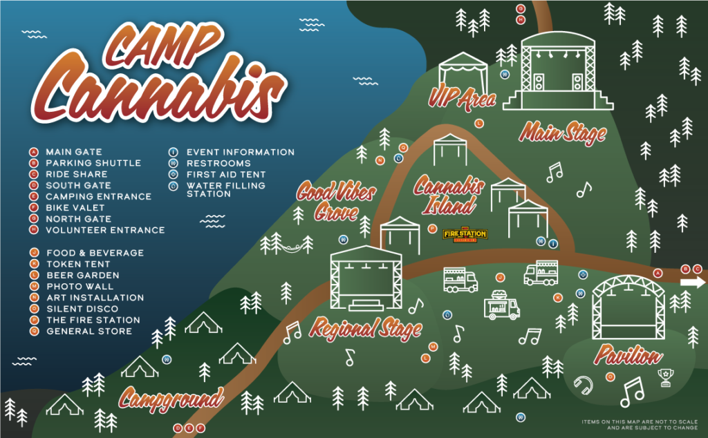 Camp Cannabis Festival Map