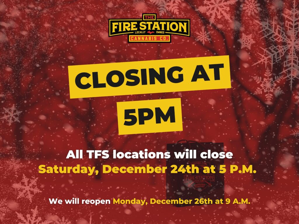 All TFS locations will close Saturday, December 24th at 5.PM. We will reopen Monday, December 26th at 9 A.M.