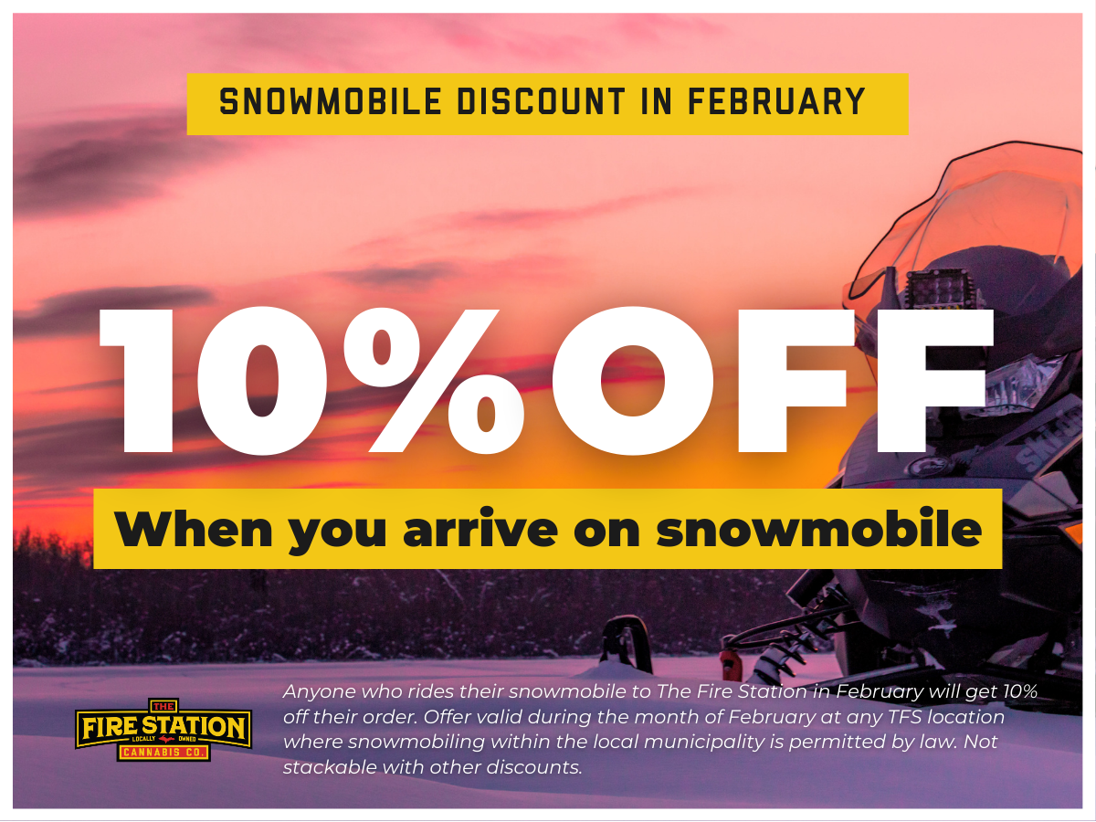 10% off when you arrive on a snowmobile