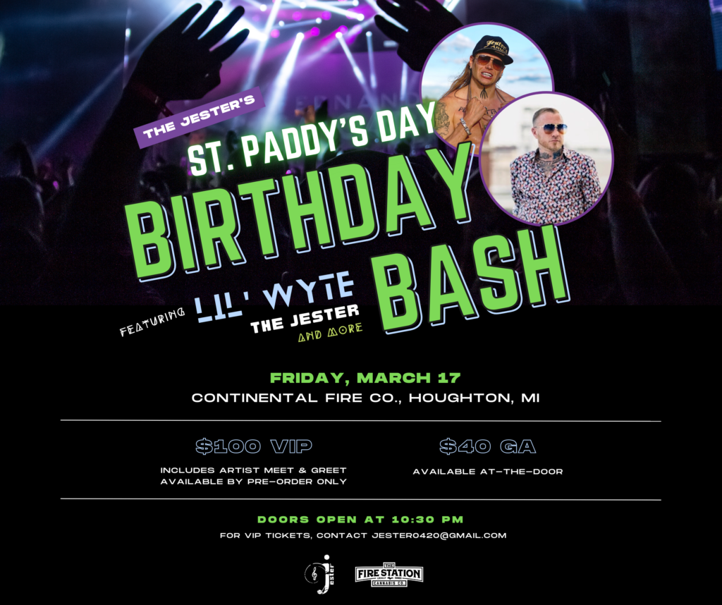 The Fire Station is a proud sponsor of the Jester’s St. Patty’s Day Birthday Bash at Houghton’s Continental Fire Co. on Friday, March 17, 2023.