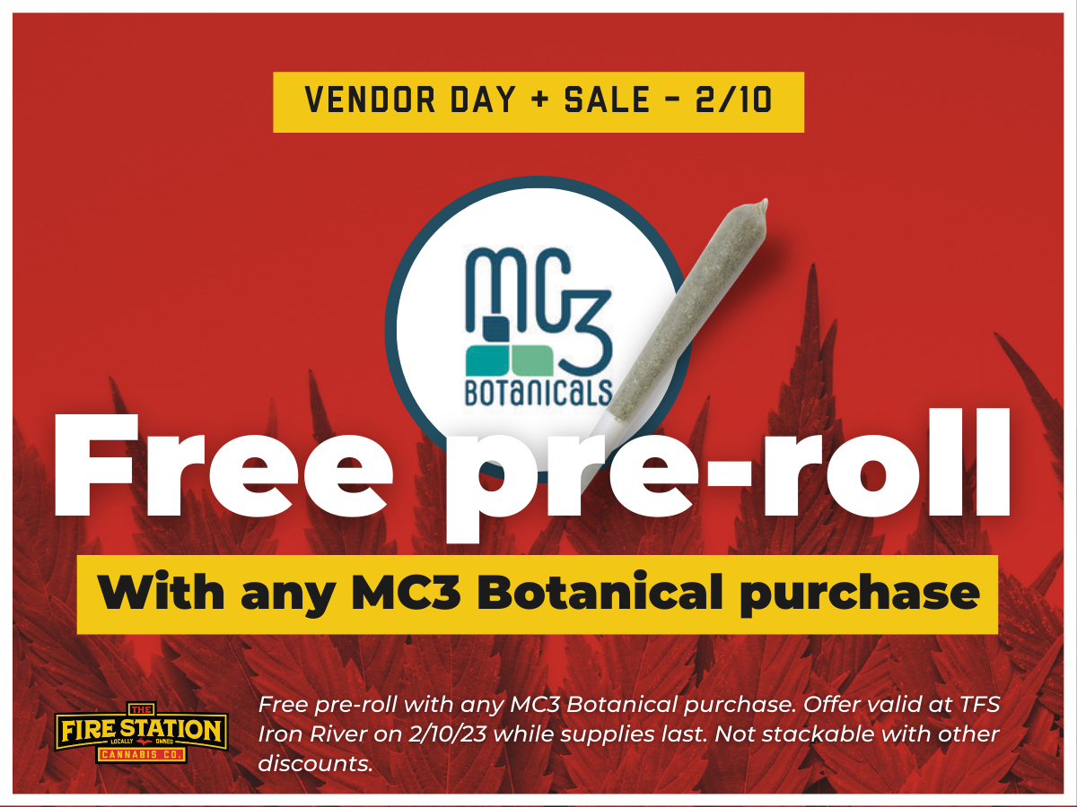 MC3 Iron River Vendor day - free pre-roll