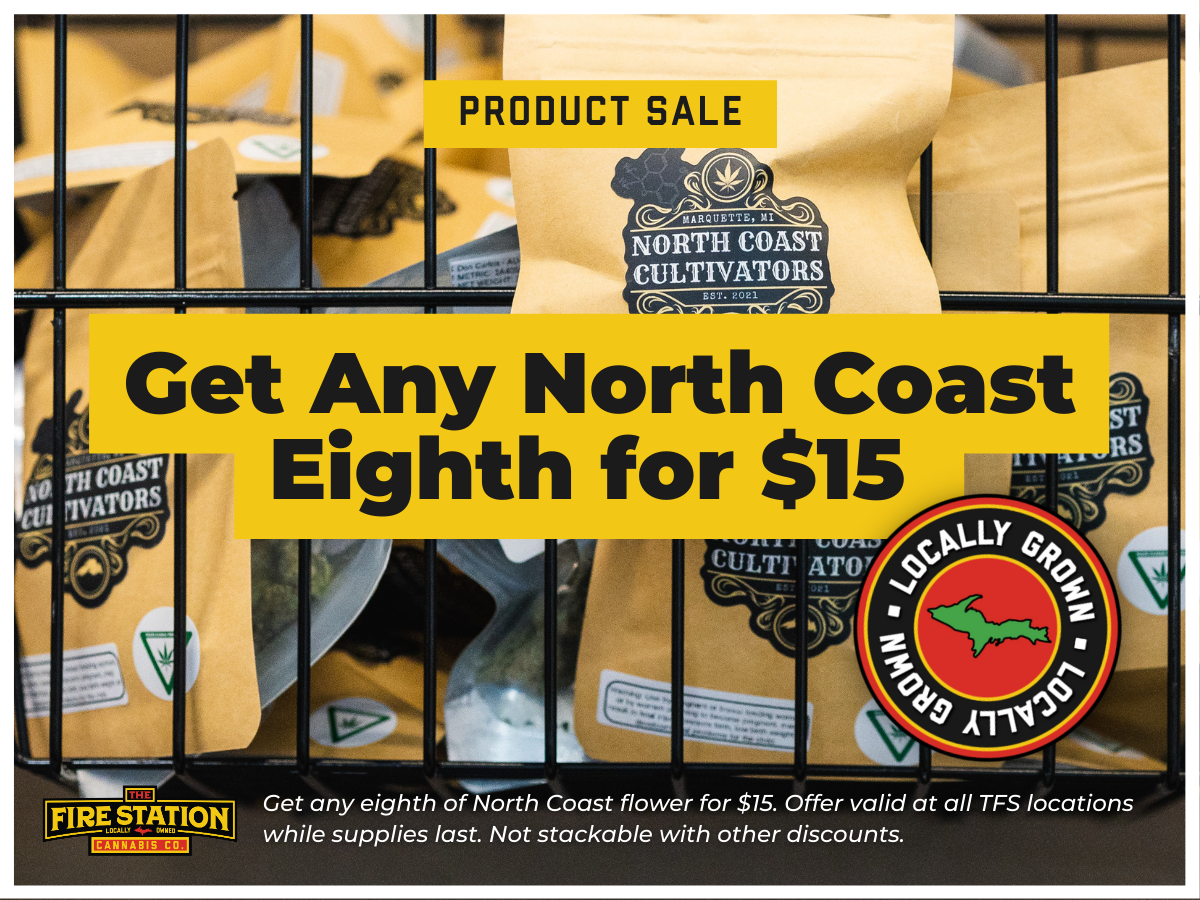 Get any eighth of North Coast flower for $15. Offer valid at all TFS locations while supplies last.