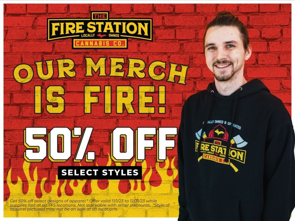 Get 50% off select designs of apparel.* Offer valid 11/1/23 to 12/31/23 while supplies last at all TFS locations. Not stackable with other discounts. *Style of apparel pictured may not be on sale at all locations.