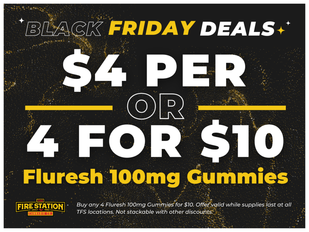 Buy any 4 Fluresh 100mg Gummies for $10. Offer valid while supplies last at all TFS locations. Not stackable with other discounts.