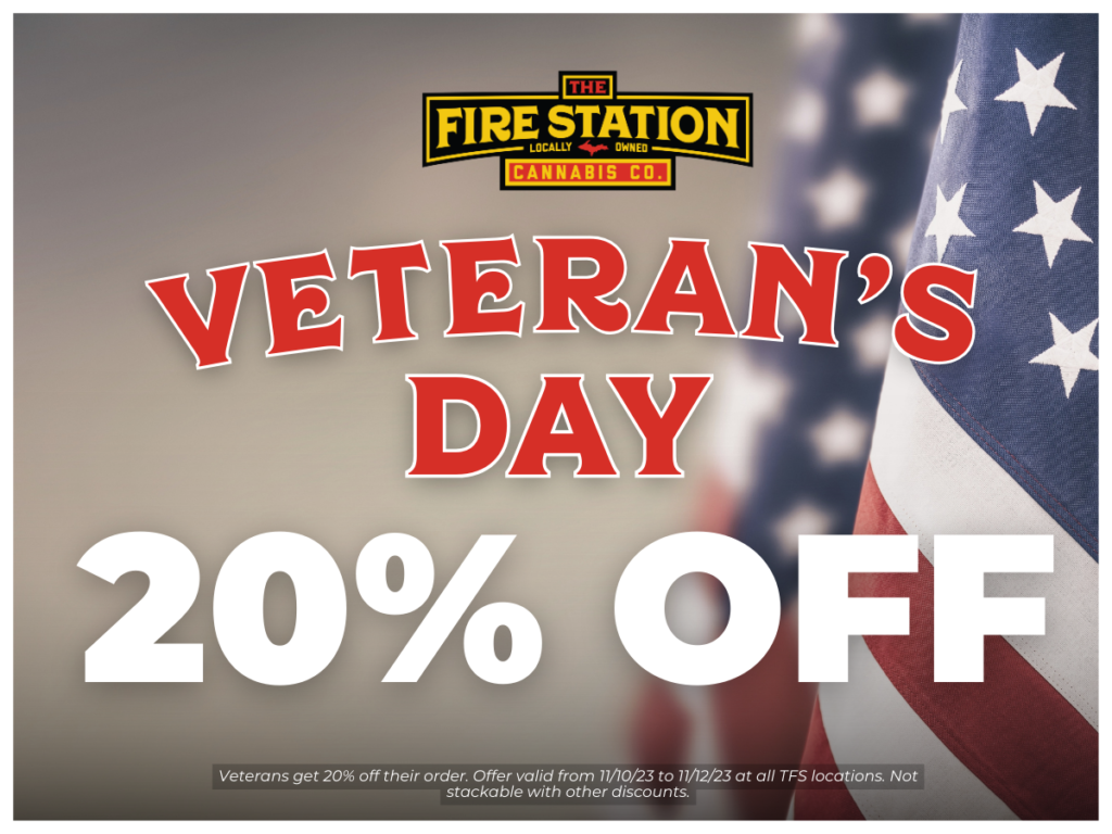 Veterans get 20% off their order. Offer valid from 11/10/23 to 11/12/23 at all TFS locations. Not stackable with other discounts.