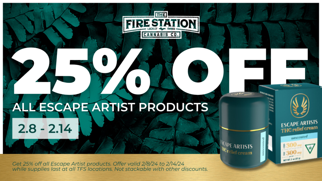 Get 25% off all Escape Artist products. Offer valid 2/8/24 to 2/14/24 while supplies last at all TFS locations. Not stackable with other discounts.