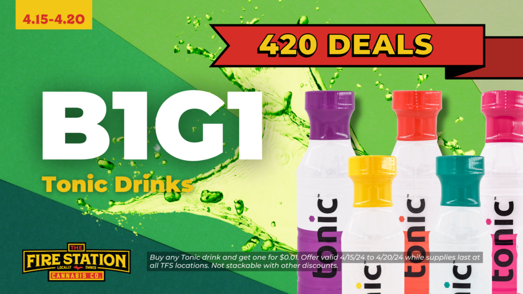 Buy any Tonic drink and get one for $0.01. Offer valid 4/15/24 to 4/20/24 while supplies last at all TFS locations. Not stackable with other discounts.