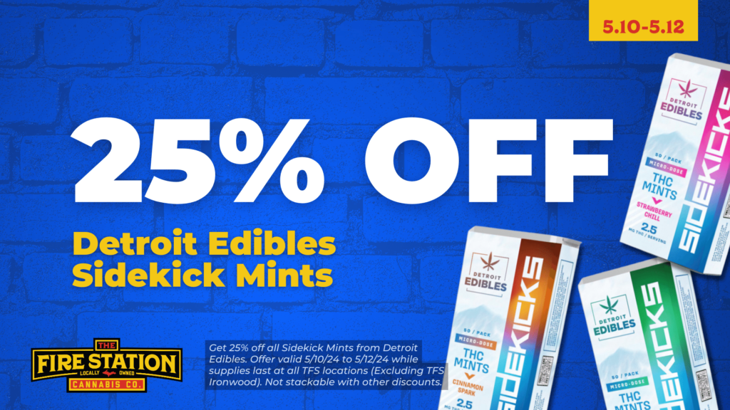 25% off Detroit Edibles Sidekick Mints at The Fire Station Cannabis Company