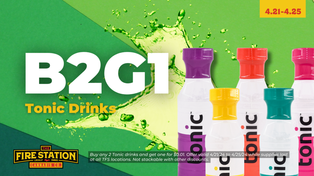 Buy any 2 Tonic drinks and get one for $0.01. Offer valid 4/21/24 to 4/25/24 while supplies last at all TFS locations. Not stackable with other discounts.