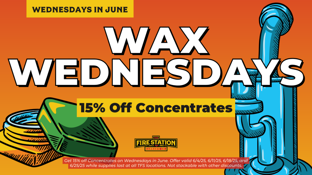 Get 15% off Concentrates on Wednesdays in June. Offer valid 6/4/25, 6/11/25, 6/18/25, and 6/25/25 while supplies last at all TFS locations. Not stackable with other discounts.
