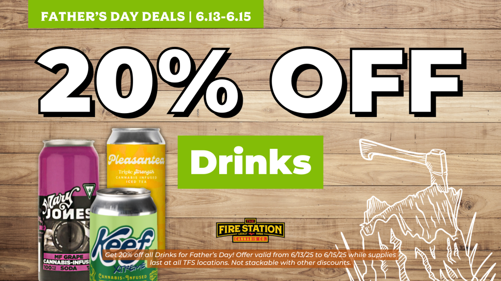 Get 20% off all Drinks for Father’s Day! Offer valid from 6/13/25 to 6/15/25 while supplies last at all TFS locations. Not stackable with other discounts.