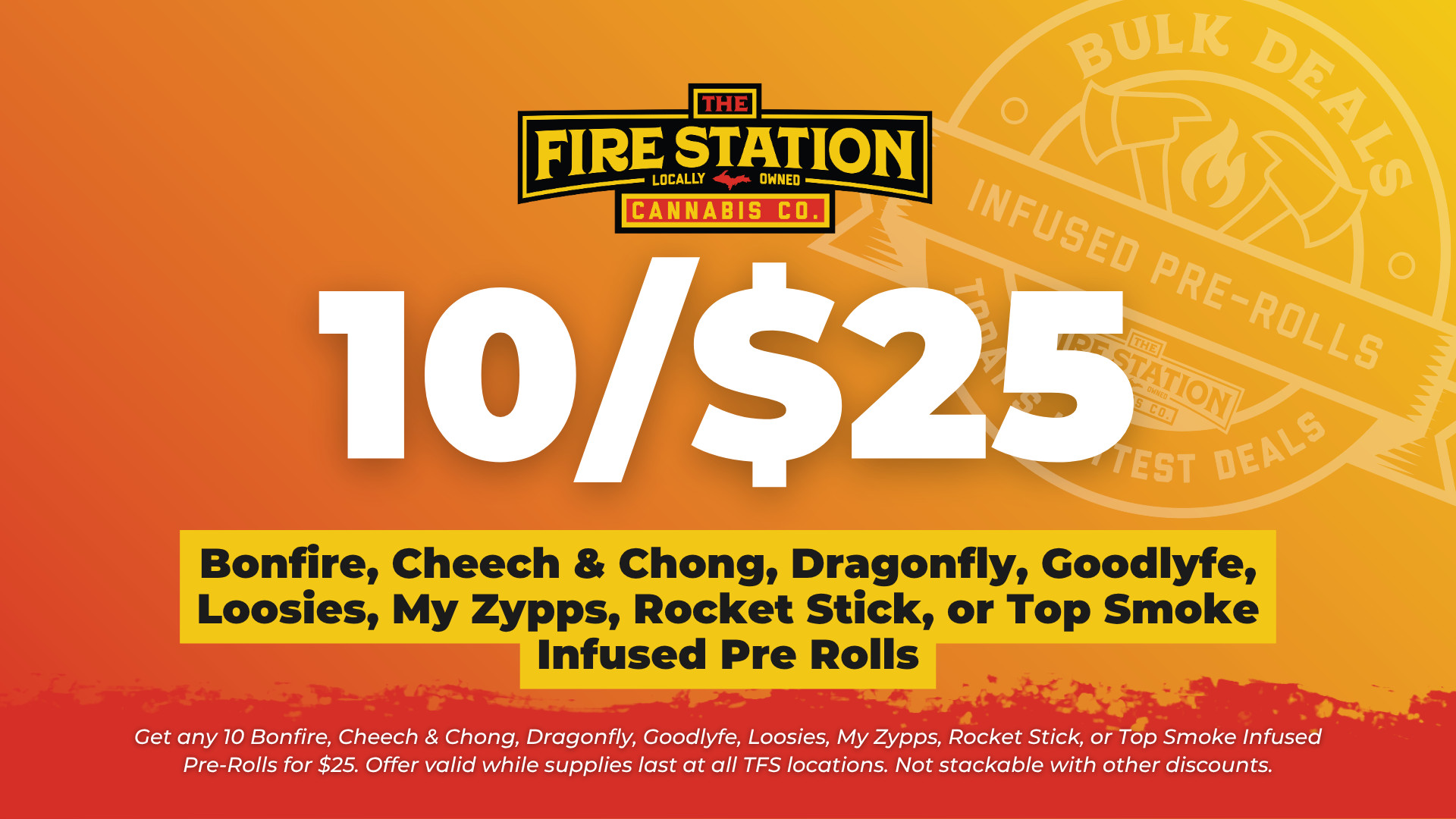 Bulk Deal – 10/$25 Infused Pre-Rolls
