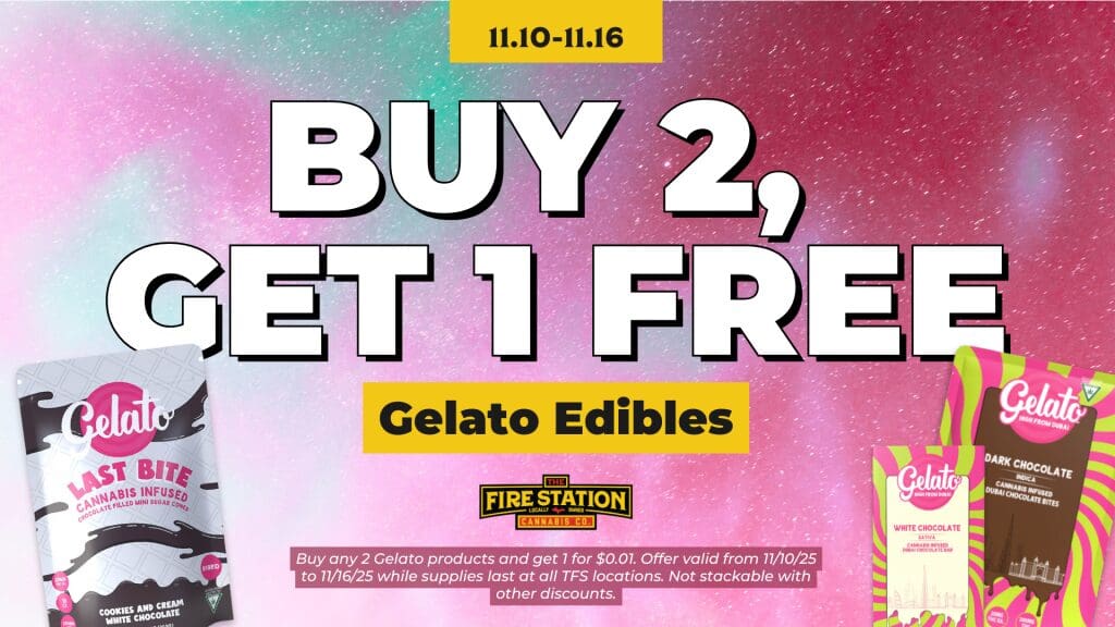 Buy any 2 Gelato products and get 1 for $0.01. Offer valid from 11/10/25 to 11/16/25 while supplies last at all TFS locations. Not stackable with other discounts.