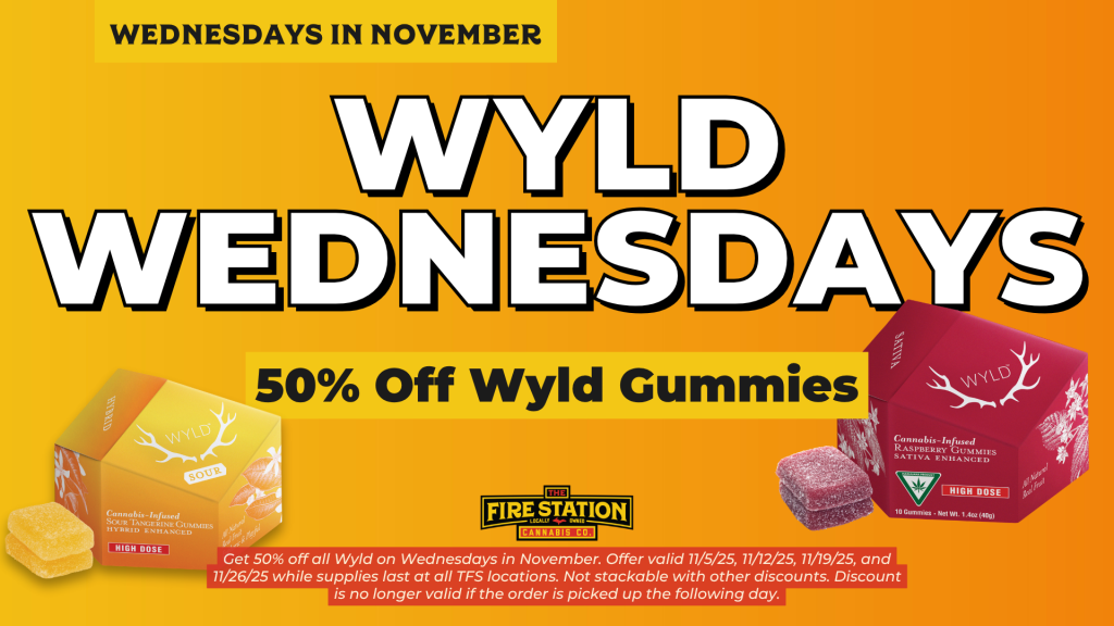 Get 50% off all Wyld on Wednesdays in November. Offer valid 11/5/25, 11/12/25, 11/19/25, and 11/26/25 while supplies last at all TFS locations. Not stackable with other discounts. Discount is no longer valid if the order is picked up the following day.