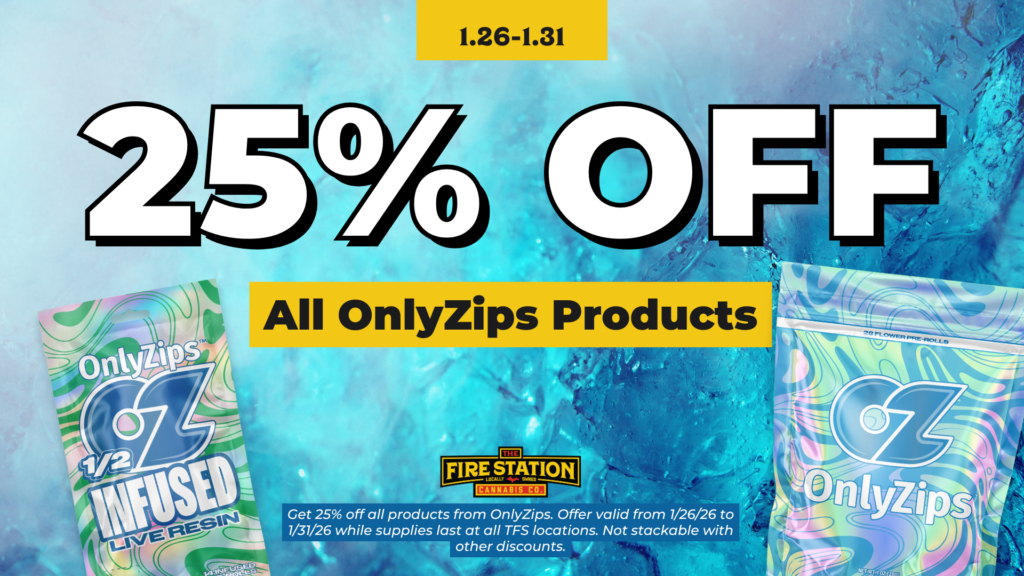 Get 25% off all products from OnlyZips. Offer valid from 1/26/26 to 1/31/26 while supplies last at all TFS locations. Not stackable with other discounts.