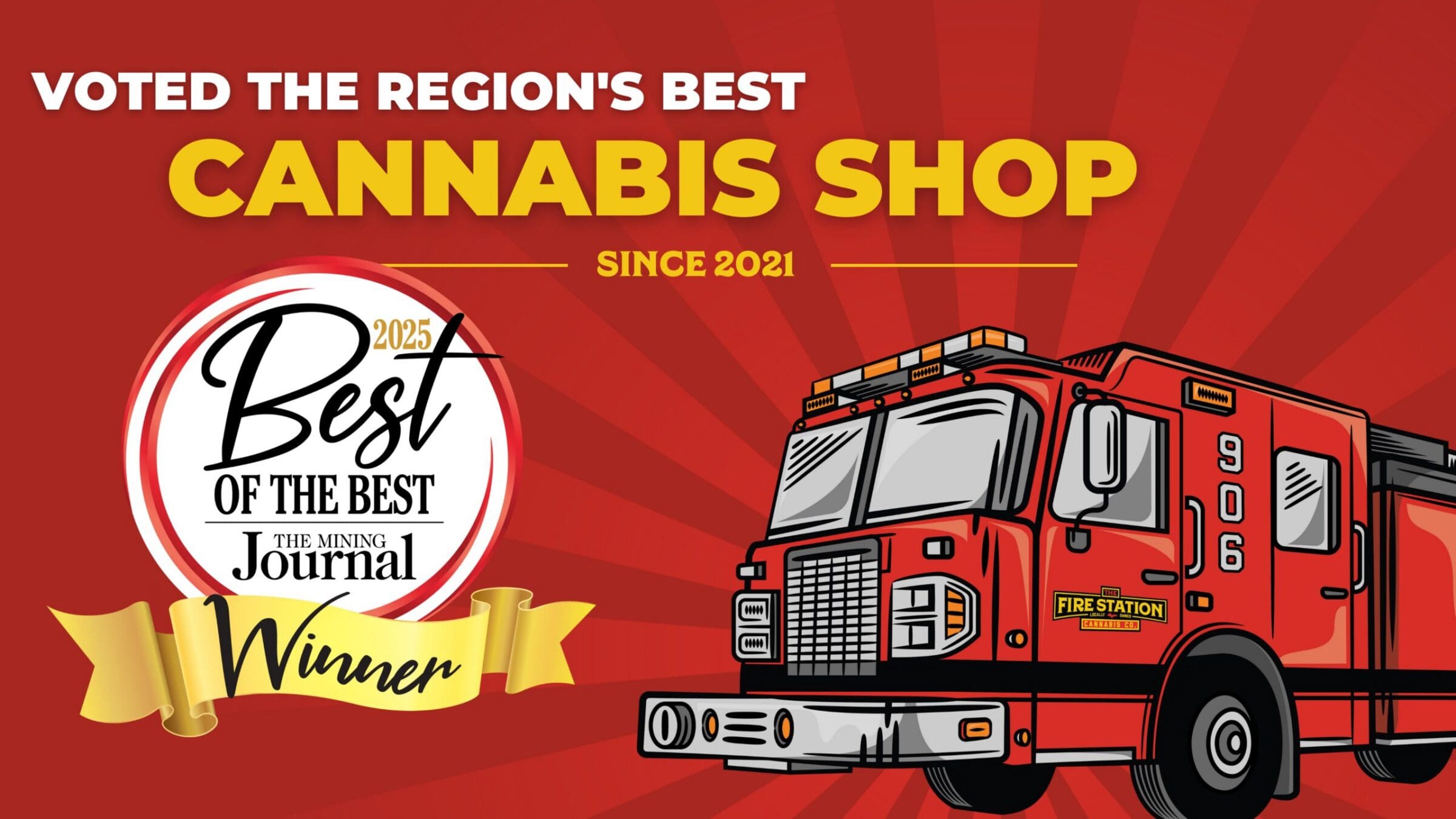 The Fire Station Cannabis Company (TFS) is proud to announce its recognition as the #1 Cannabis Shop in Marquette County for the fifth consecutive year in The Mining Journal’s ‘Best of the Best’ Awards. This achievement highlights TFS’s unwavering commitment to providing exceptional service, quality products, and an unparalleled customer experience.