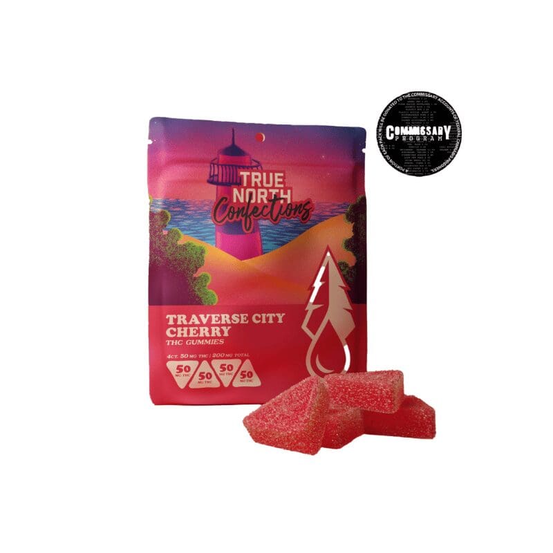 4ct pack, 50mg THC each. Award-winning flavors. Proceeds support commissary funds for cannabis prisoners.