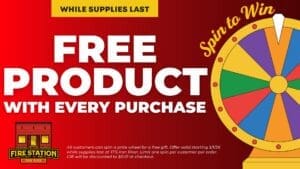 All customers can spin a prize wheel for a free gift. Offer valid starting 5/1/26 while supplies last at TFS Iron River. Limit one spin per customer per order. Gift will be discounted to $0.01 at checkout.