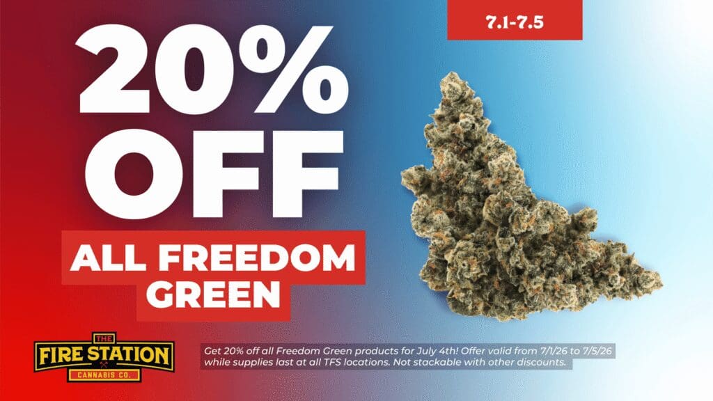 Get 20% off all Freedom Green products for July 4th! Offer valid from 7/1/26 to 7/5/26 while supplies last at all TFS locations. Not stackable with other discounts.