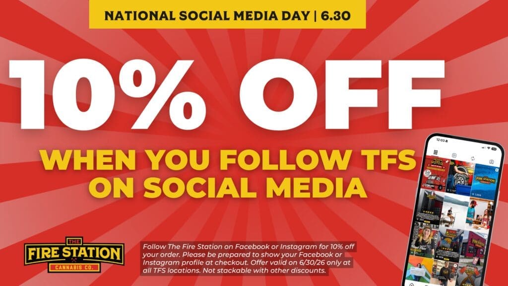 Follow The Fire Station on Facebook or Instagram for 10% off your order. Please be prepared to show your Facebook or Instagram profile at checkout. Offer valid on 6/30/26 only at all TFS locations. Not stackable with other discounts.