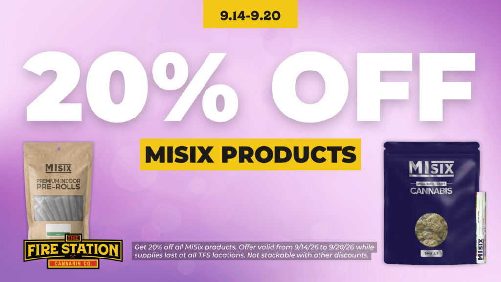 Get 20% off all MiSix products. Offer valid from 9/14/26 to 9/20/26 while supplies last at all TFS locations. Not stackable with other discounts.