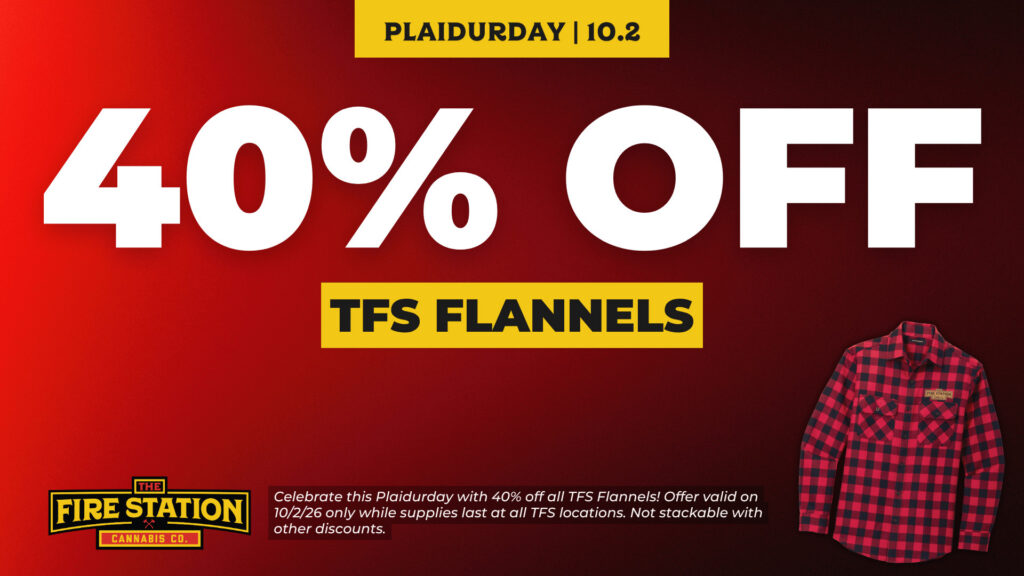Celebrate this Plaidurday with 40% off all TFS Flannels! Offer valid on 10/2/26 only while supplies last at all TFS locations. Not stackable with other discounts.