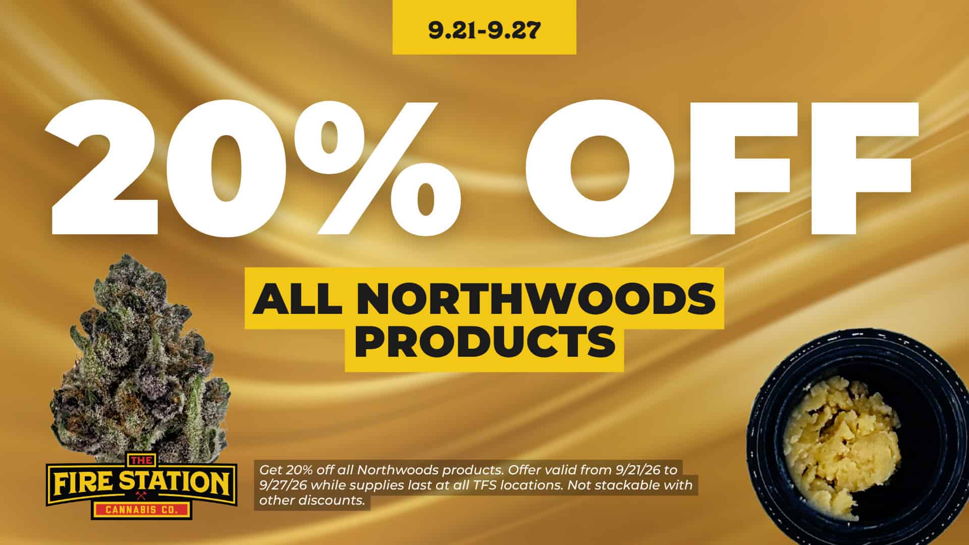 Get 20% off all Northwoods products. Offer valid from 9/21/26 to 9/27/26 while supplies last at all TFS locations. Not stackable with other discounts.