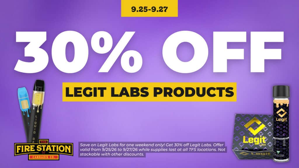 Save on Legit Labs for one weekend only! Get 30% off Legit Labs. Offer valid from 9/25/26 to 9/27/26 while supplies last at all TFS locations. Not stackable with other discounts.